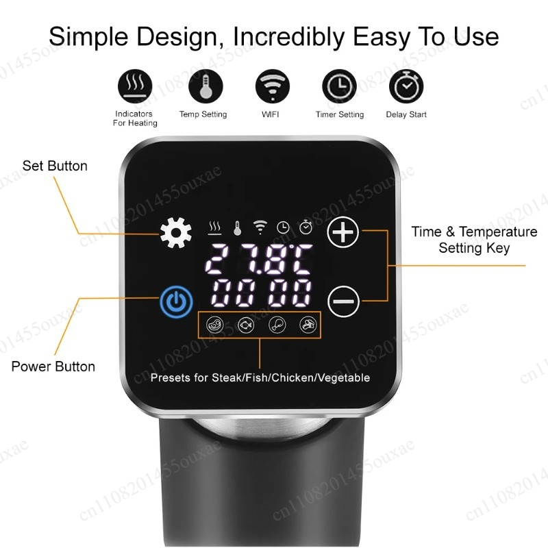 Sous Vide Immersion - Macchina Sous Vide WiFi 1300W, Circolatore