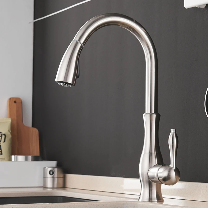 Kitchen Appliances Australia - Rubinetto da cucina argento, monocomando estraibile,