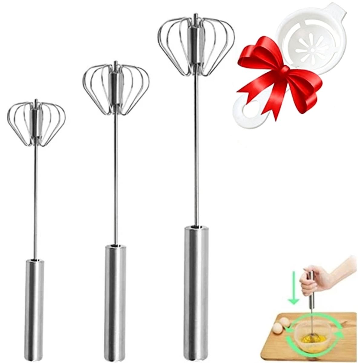 Kitchen Appliances Australia - Frullino per Uova in Acciaio Inox