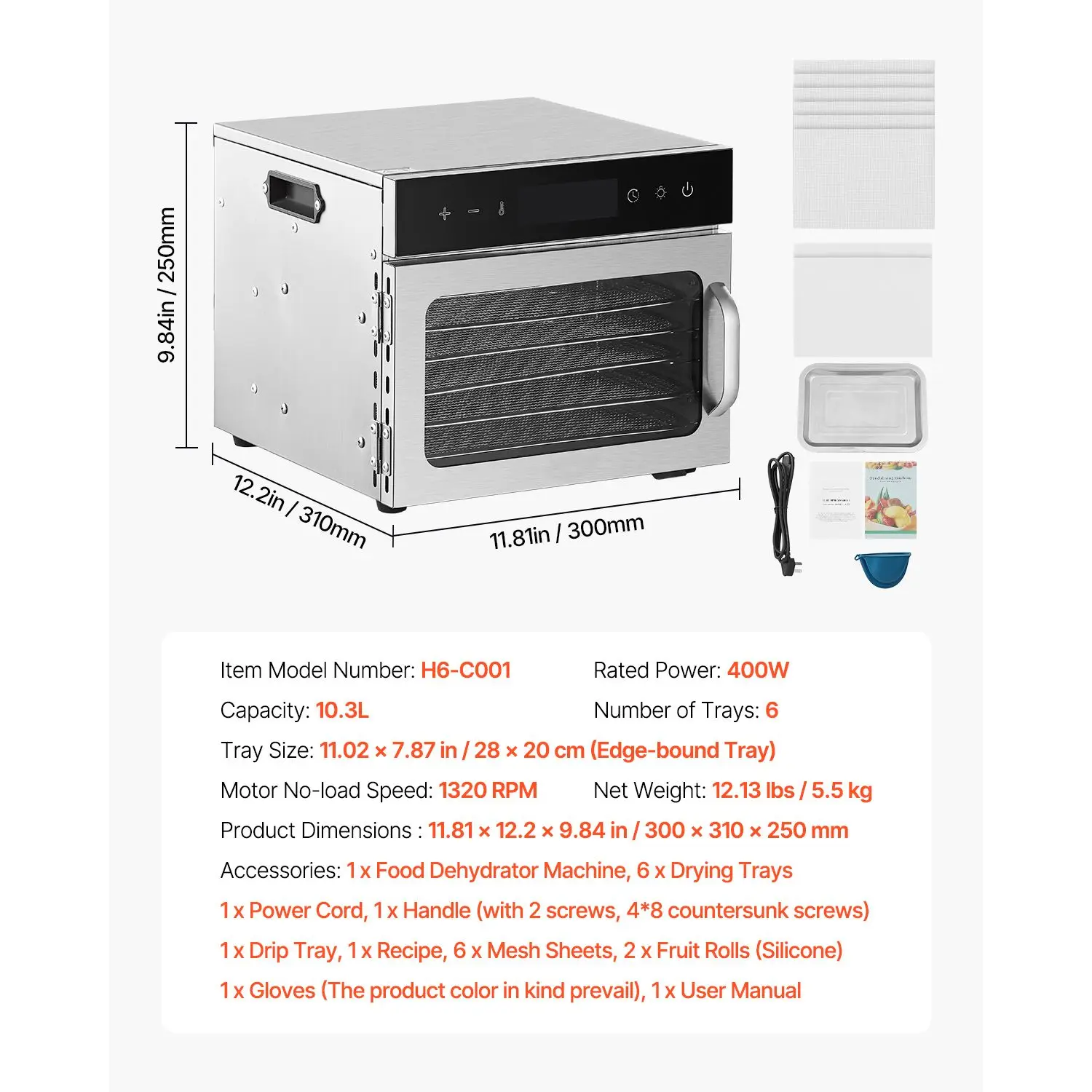 Essiccatore per Alimenti, 6 Va - Dehydrator Tray Electric recensione e prezzo
