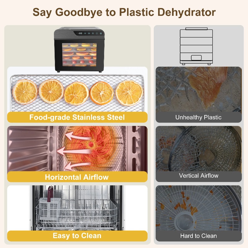 Acciaio inossidabile a 8 vasso - Dehydrator Tray Electric recensione e prezzo
